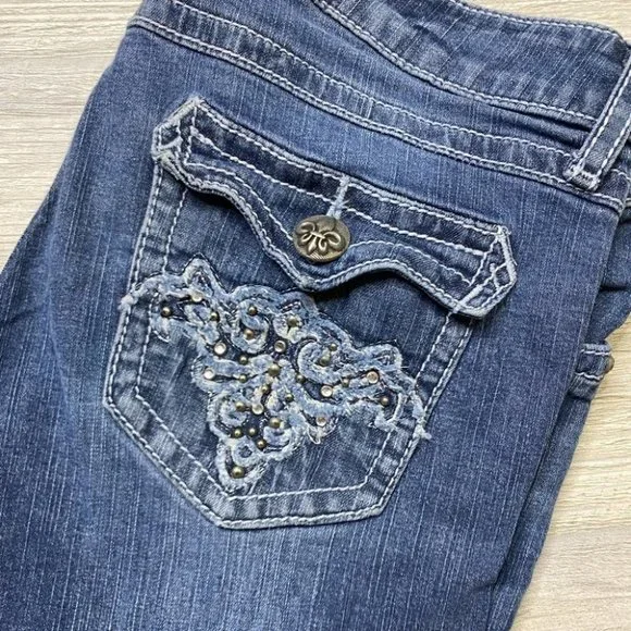 Rock 47 by Wrangler Ultra Low Rise Bootcut Jeans - Picture 3 of 12